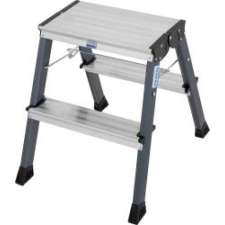 KRAUSE Monto Treppy két oldalon járható összecsukható fellépő, eloxált, 2x2 (130174) létra és állvány