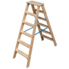 KRAUSE Stabilo lépcsőfokos két oldalon járható fa létra 2x6 (818430)