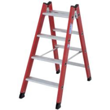 KRAUSE Stabilo műanyag lépcsőfokos két oldalon járható létra, 2x4 (815408) létra és állvány