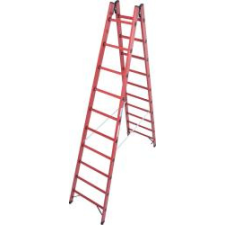 KRAUSE Stabilo műanyag létrafokos két oldalon járható létra, 2x10 (819741) létra és állvány