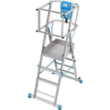 KRAUSE Stabilo SkyMatic teleszkópos létra dobogóval, 1x3-5 (832924) létra és állvány