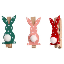  Kreatív dekorcsipesz Statovac fa nyuszi 6db/ csomag dekorációs kellék