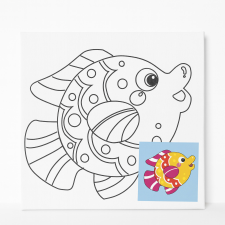  Kreatív Festőkészlet Gyerekeknek – Halacska Vásznon kreatív és készségfejlesztő