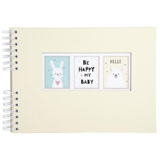  Kreatív scrapbook készlet, EXACOMPTA, pasztell sárga füzet