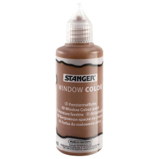 Kreatív üvegmatrica festék Stanger 80 ml csokoládébarna kreatív és készségfejlesztő