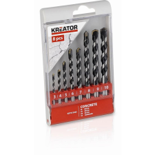 Kreator KRT012402 - 8 db betonfúró fúrószár SET 3-10 mm (KRT012402) szerszám kiegészítő