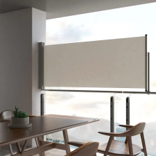  Krémszínű behúzható oldalsó terasz napellenző 100 x 300 cm kerti bútor