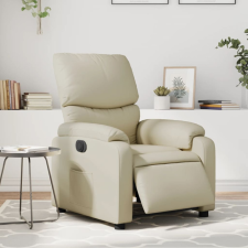  krémszínű műbőr elektromos dönthető fotel bútor