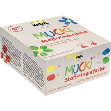 Kreul "MUCKI "Ujjfesték készlet textilhez, 4 szín 150 ml, Hobby Line oktatójáték