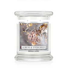 Kringle Candle Aurum & Evergreen illatgyertya közepes 2 kanóc (411 g), gyertya