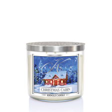 Kringle Candle TUMBLER Christmas Cabin 3 kanócos illatgyertya (411g), gyertya
