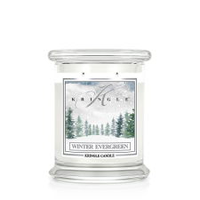 Kringle Candle Winter Evergreen illatgyertya közepes 2 kanócos (411g), gyertya