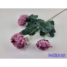  Krizantém 3 fejes selyem ág 68cm - Mályvás dekorációs kellék