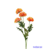  Krizantém 4 fejes szálas selyemvirág 80cm - Narancs