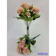  Krizantém 7v selyem csokor 31cm - Barackos dekorációs kellék
