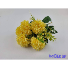  Krizantém 7v selyem csokor 31cm - Sárga dekorációs kellék