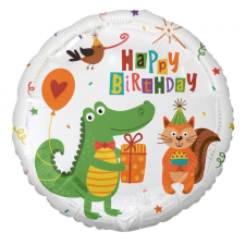  Krokodil Happy Birthday Crocodile fólia lufi 36 cm party kellék