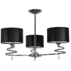  Króm mennyezeti lámpa kristályokkal, fekete lámpaernyővel QUEEN NEGRO 12-632