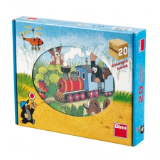 Krtek és járművek fa kocka szett 20 db puzzle, kirakós