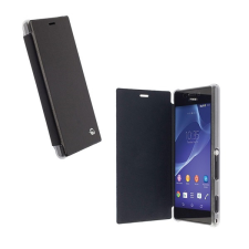 KRUSELL Krussell FlipCover BODEN Sony Xperia M2 (D2303) műanyag telefonvédő (átlátszó hátlap, oldalra nyíló bőr hatású) fekete tok és táska