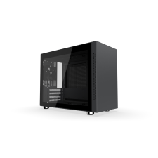 Krux Naos TG Számítógépház - Fekete számítógép ház