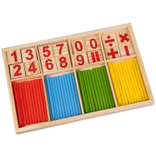 Kruzzel 22447 Montessori Dřevěná vzdělávací hra s čísly kreatív és készségfejlesztő