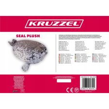 Kruzzel Fókás plüsspárna, 50 cm, szürke (5900779953444) plüssfigura