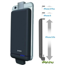 KSIX Made for iphone power case 3000 mAh fekete tok és táska