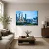  Kuala Lumpur Petronas-tornyok látványa alkonyatkor városkép vászonkép