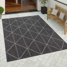  Kül- &amp; Beltéri Geometry antracit szőnyeg 80x250 cm lakástextília