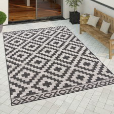 Kül- & Beltéri Scandi Aztec fekete szőnyeg 80x250 cm lakástextília