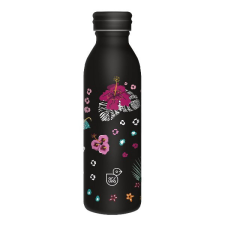  Kulacs duplafalú ARS UNA fém BPA-mentes 600 ml Black Hibiscus kulacs, kulacstartó