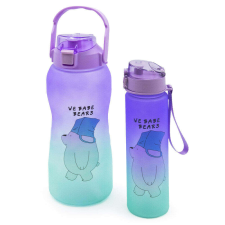  Kulacs jegesmedve mintával - 2000 ml + 600 ml kulacs, kulacstartó