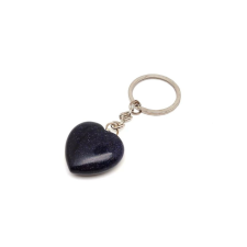 Kulcstartó Goldstone kék szív 3cm kulcstartó