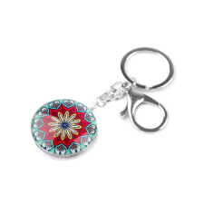 Kulcstartó mandala 3,5 cm, türkizkék kulcstartó