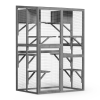  Kültéri 5 szintes macskaház futtató 116 x 82 x 175,7 cm Fa PVC Bevonat