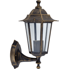 KÜLTÉRI FALIKAR E27 60W IP44 BRONZ FELFELÉ ÁLLÓ 22X17X32,5CM kültéri világítás