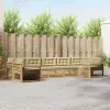  Kültéri kanapé szett párnával 7 pcs Fehér és Bézs