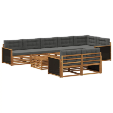  Kültéri kanapé szett párnával 9 pcs kerti bútor