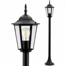 Kültéri kerti lámpa E27 POSTA LÁMPA 1m Fekete BELLIS LUMILED kültéri világítás