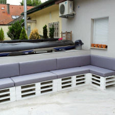  Kültéri Raklap Párna Középszürke lakástextília