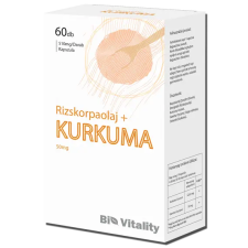  Kurkuma + Rizskorpaolaj 60db Bio Vitality Lágy zselé kapszula vitamin és táplálékkiegészítő