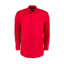 Kustom Kit Férfi hosszú ujjú Ing Kustom Kit Classic Fit Premium Oxford Shirt M, Piros férfi ing
