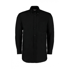 Kustom Kit Férfi hosszú ujjú Ing Kustom Kit Classic Fit Workwear Oxford Shirt 2XL, Fekete
