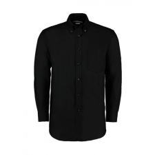 Kustom Kit Férfi hosszú ujjú Ing Kustom Kit Classic Fit Workwear Oxford Shirt M, Fekete férfi ing