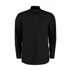 Kustom Kit Férfi hosszú ujjú Ing Kustom Kit Tailored Fit Business Shirt M, Fekete