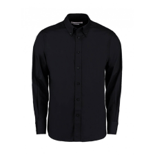 Kustom Kit Férfi hosszú ujjú Ing Kustom Kit Tailored Fit City Shirt L, Fekete férfi ing