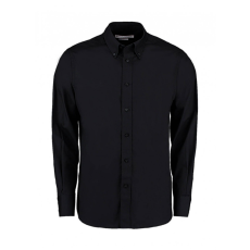 Kustom Kit Férfi hosszú ujjú Ing Kustom Kit Tailored Fit City Shirt M, Fekete