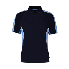 Kustom Kit Férfi rövid ujjú galléros póló Kustom Kit Classic Fit Cooltex Contrast Polo Shirt M, Sötétkék navy/világos kék