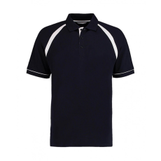 Kustom Kit Férfi rövid ujjú galléros póló Kustom Kit Classic Fit Oak Hill Polo XL, Sötétkék navy/fehér